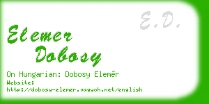 elemer dobosy business card